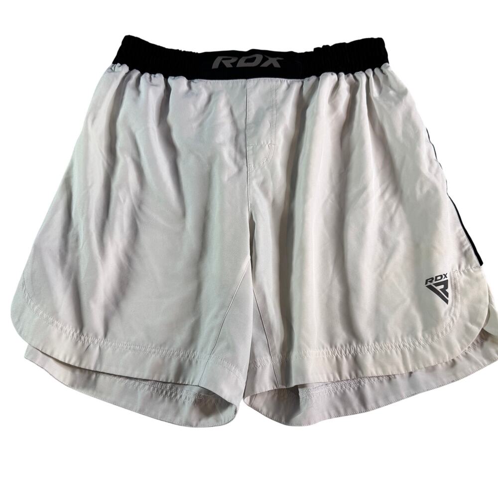 RDX MMA Fight Shorts White Black Training Grappling BJJ Gym Mens XXL